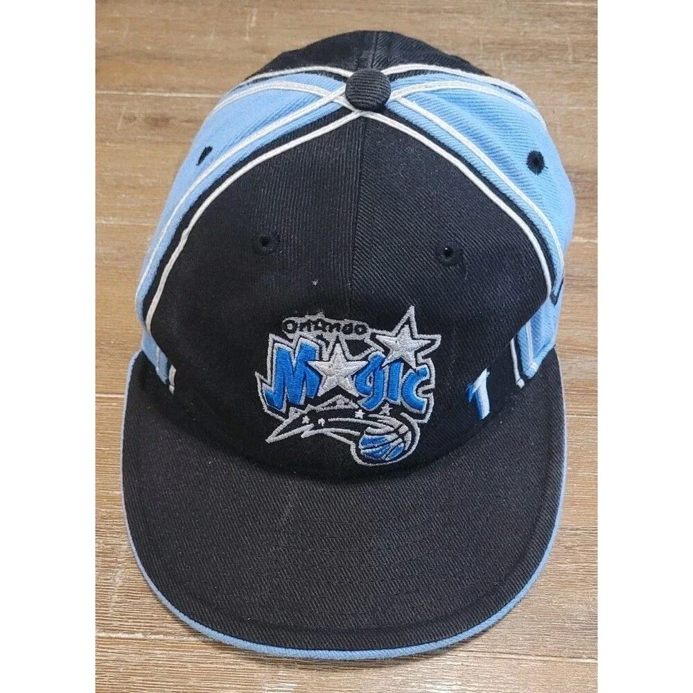 Vtg New Era Orlando Magic Tracy Mcgrady Fitted Hat Sz 7 3/8 NBA 59Fifty Wool Blk